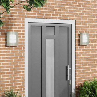 Buiten Wandlamp 2 pcs Zilver 23.5 x 9 x 26 cm 1