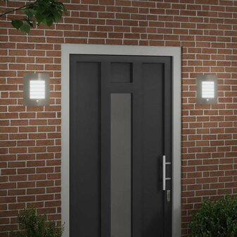 Buiten Wandlamp 2 pcs Zilver 23.5 x 9 x 26 cm 3