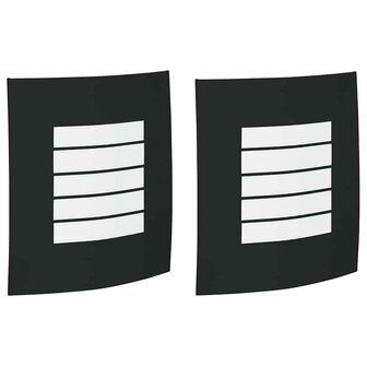 Buiten Wandlamp 2 pcs Zwart 23.5 x 9 x 26 cm 2