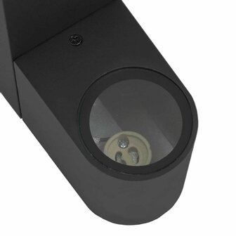 Buiten Wandlamp 2 pcs Zwart 12 x 7 x 15 cm Roestvrij staal 9