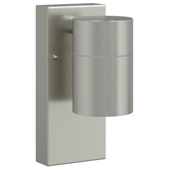 Buiten Wandlamp Zilver 6,5 x 10,5 x 16 cm RVS en Glas 2