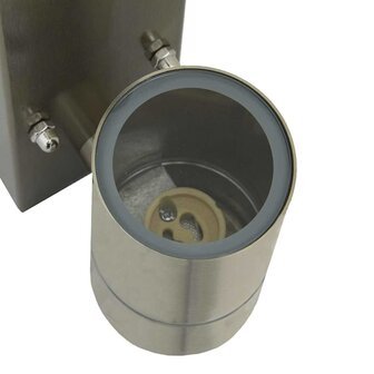 Buiten Wandlamp 2 pcs Zilver 6,5 x 10,5 x 16 cm RVS en Glas 9