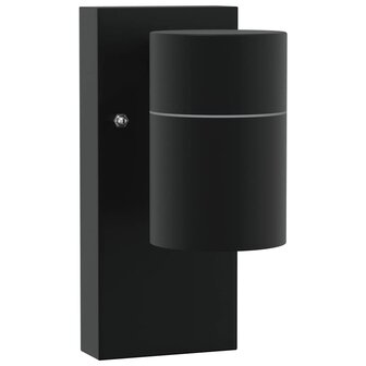 Buiten Wandlamp Zwart 6,5 x 10,5 x 16 cm RVS en Glas 2