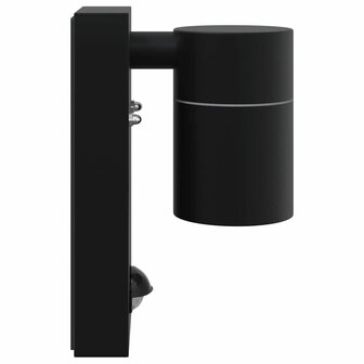 Buiten Wandlamp 2 pcs Zwart 6,5 x 10,5 x 16 cm RVS en Glas 6