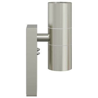 Buiten Wandlamp Zilver 7 x 10 x 22 cm RVS en Glas 5