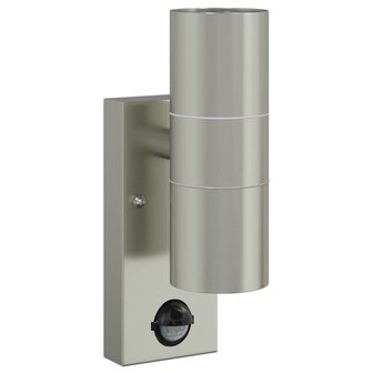 Buiten Wandlamp 2 pcs Zilver 7 x 10 x 22 cm RVS en Glas 4