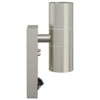 Buiten Wandlamp 2 pcs Zilver 7 x 10 x 22 cm RVS en Glas 6