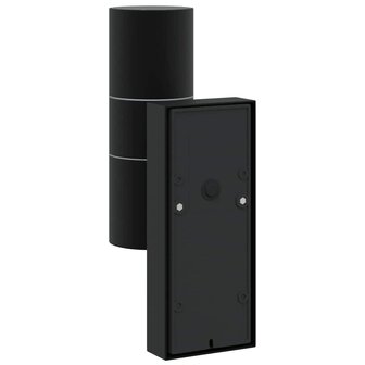 Buiten Wandlamp 2 pcs Zwart 7 x 10 x 22 cm RVS en Glas 7