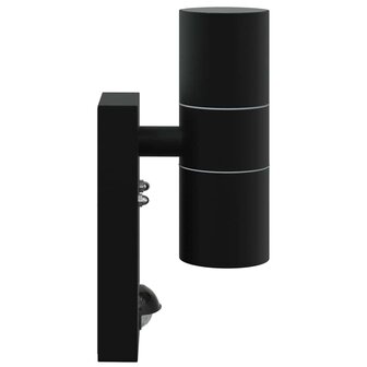 Buiten Wandlamp 2 pcs Zwart 7 x 10 x 22 cm RVS en Glas 6