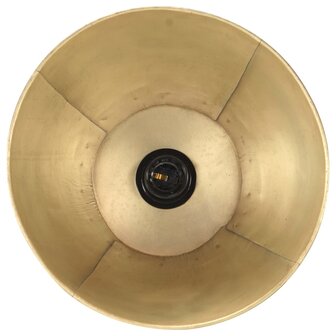 Vloerlamp E27 massief mangohout messingkleurig 9