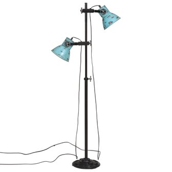 Vloerlamp 25 W E27 25x25x90/140 cm verweerd blauw 4