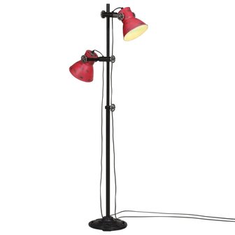 Vloerlamp 25 W E27 25x25x90/140 cm verweerd rood 1