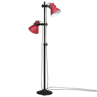 Vloerlamp 25 W E27 25x25x90/140 cm verweerd rood 2
