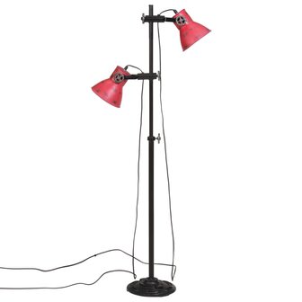Vloerlamp 25 W E27 25x25x90/140 cm verweerd rood 4
