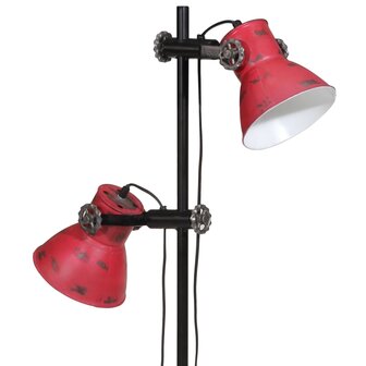 Vloerlamp 25 W E27 25x25x90/140 cm verweerd rood 9
