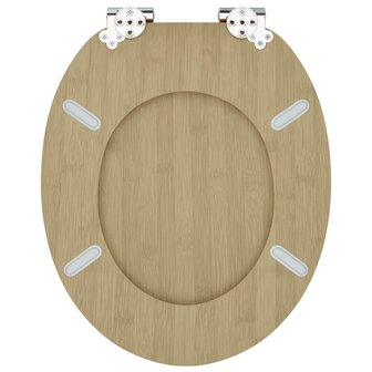 Zachte sluit toiletbril Lichte Bamboekleur 44 x 38 cm MDF-plaat 8
