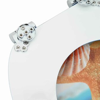 Zachte sluit toiletbril Zee Schelp 44 x 38 cm MDF-plaat 6