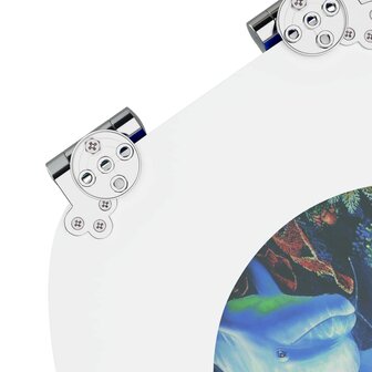 Zachte sluit toiletbril Blauw 44 x 38 cm MDF-plaat 6