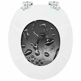 Zachte sluit toiletbril Grijs 44 x 38 cm MDF-plaat 8