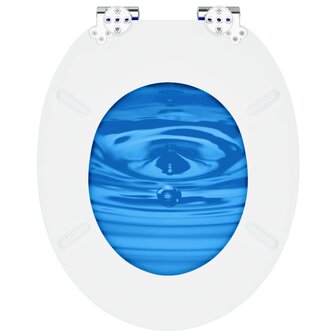 Zachte sluit toiletbril Blauwe Druppel 44 x 38 cm MDF-plaat 8