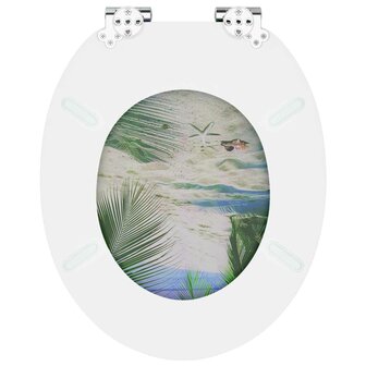 Zachte sluit toiletbril Groen 44 x 38 cm MDF-plaat 8