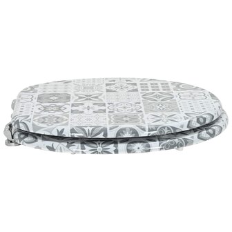 Zachte sluit toiletbril Grijs 44 x 38 cm MDF-plaat 3