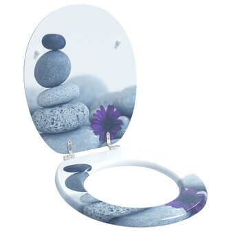 Zachte sluit toiletbril Grijs 44 x 38 cm MDF-plaat 1