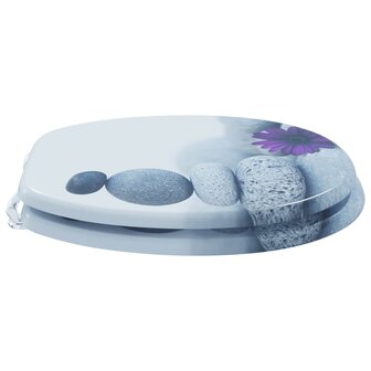 Zachte sluit toiletbril Grijs 44 x 38 cm MDF-plaat 3