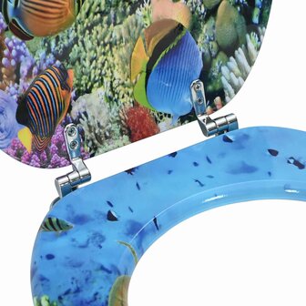 Zachte sluit toiletbril Diep Zee Blauw 44 x 38 cm MDF-plaat 5