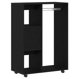 Kledingkast Zwart Eiken 80x40x110 cm Bewerkt Hout 7