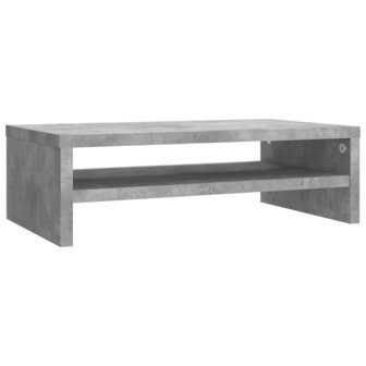 Monitorstandaard 42x24x13 cm bewerkt hout betongrijs 2