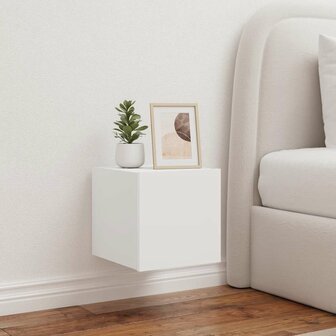 Tv-wandmeubel met LED-verlichting 30,5x35x30 cm wit 1