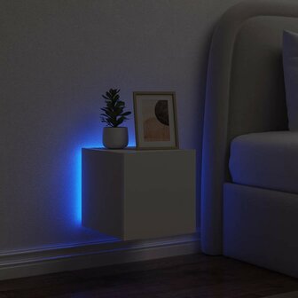 Tv-wandmeubel met LED-verlichting 30,5x35x30 cm wit 4