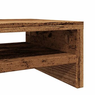 Monitorstandaard 42x24x13 cm bewerkt hout oud houtkleurig 8