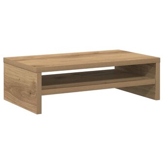 Monitorstandaard 42x24x13 cm bewerkt hout artisanaal eikenkleur 2