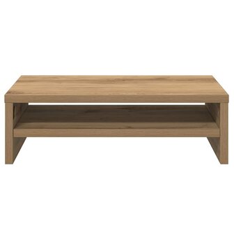 Monitorstandaard 42x24x13 cm bewerkt hout artisanaal eikenkleur 5