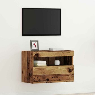 TV Wandkast Oud hout 60 x 30 x 40 cm Bewerkt hout 1