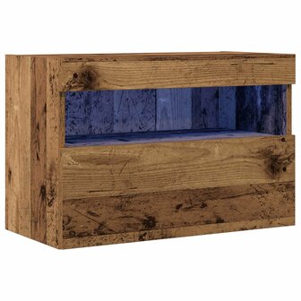TV Wandkast Oud hout 60 x 30 x 40 cm Bewerkt hout 2