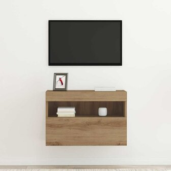 TV Wandkast artisanaal eikenkleurig 60 x 30 x 40 cm 5