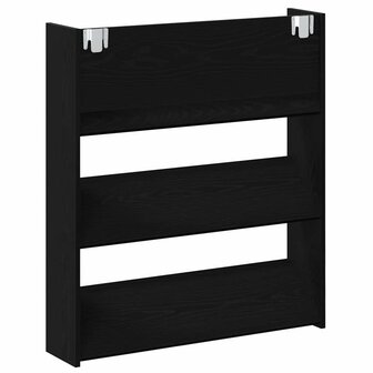 Schoenenkast met plank Zwart Eiken 80 x 18 x 90 cm Bewerkt hout 7
