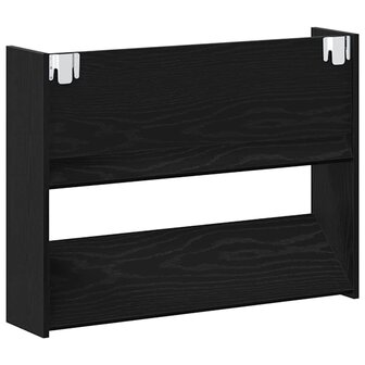 Schoenenkast met plank Zwart Eiken 85 x 18 x 90 cm Bewerkt hout 7