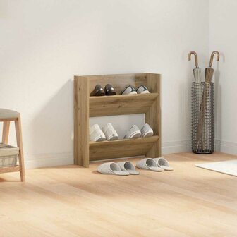 Schoenenkast Artisan Eiken 60 x 18 x 60 cm Bewerkt hout 4
