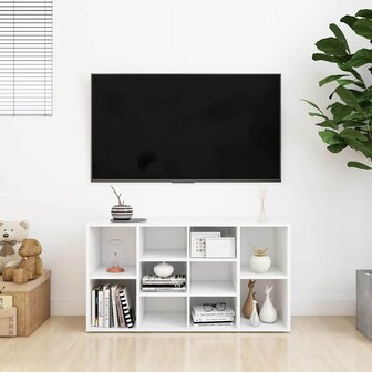 Schoenenbank 103x30x55 cm bewerkt hout wit 4