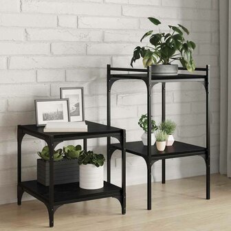 Boekenplank Bord 4 pcs Zwart 40 x 40 x 1,5 cm Bewerkt hout 1