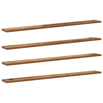 Boekenplank Bord 4 pcs Bruin 100 x 10 x 1,5 cm Bewerkt hout 2