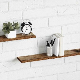 Boekenplank Bord 4 pcs Bruin 100 x 10 x 1,5 cm Bewerkt hout 4