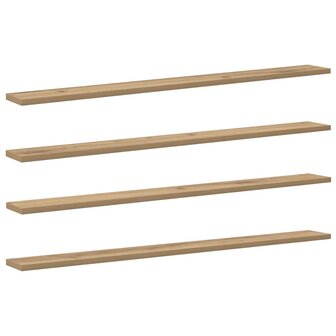 Boekenplank Bord 4 pcs Bruin 100 x 10 x 1,5 cm Bewerkt hout 2