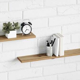 Boekenplank Bord 4 pcs Bruin 100 x 10 x 1,5 cm Bewerkt hout 4