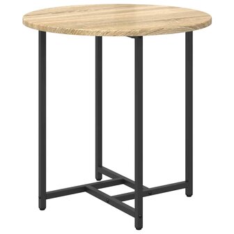 Bijzettafelset 2 pcs Sonoma Eiken en Zwart 5