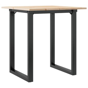 Eettafel O-frame 60x60x75 cm massief grenenhout en staal 2